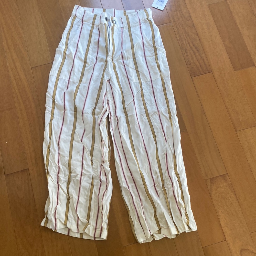 Wide legged striped RVCA pants